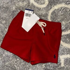 Ralph Lauren Kids Bright Red Shorts